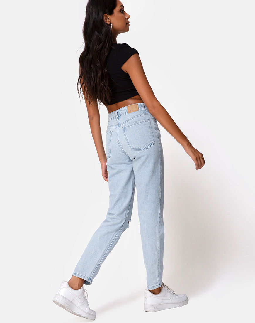 Imagen de Guanna Crop Top en rib negro