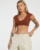 imagen de Guanna Crop Top en Marrón Oscuro