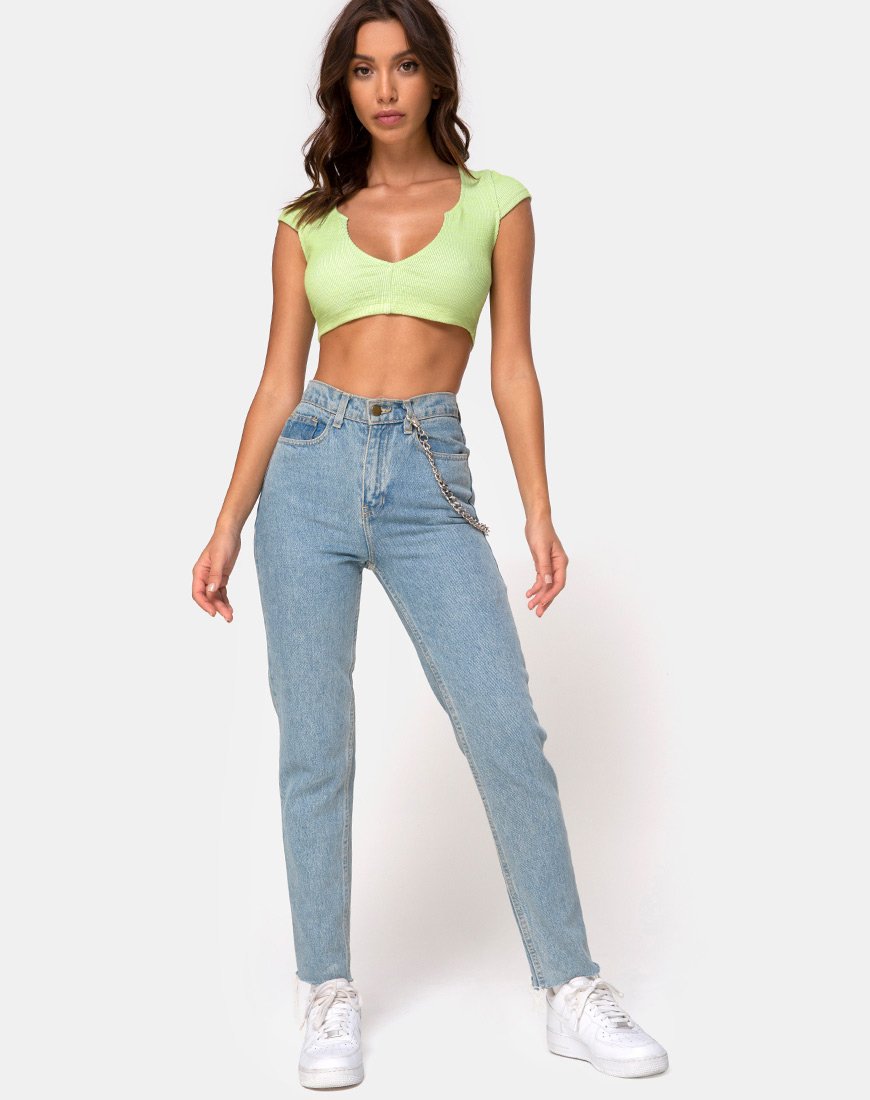 Imagen de Guanna Crop Top en Rib Lime