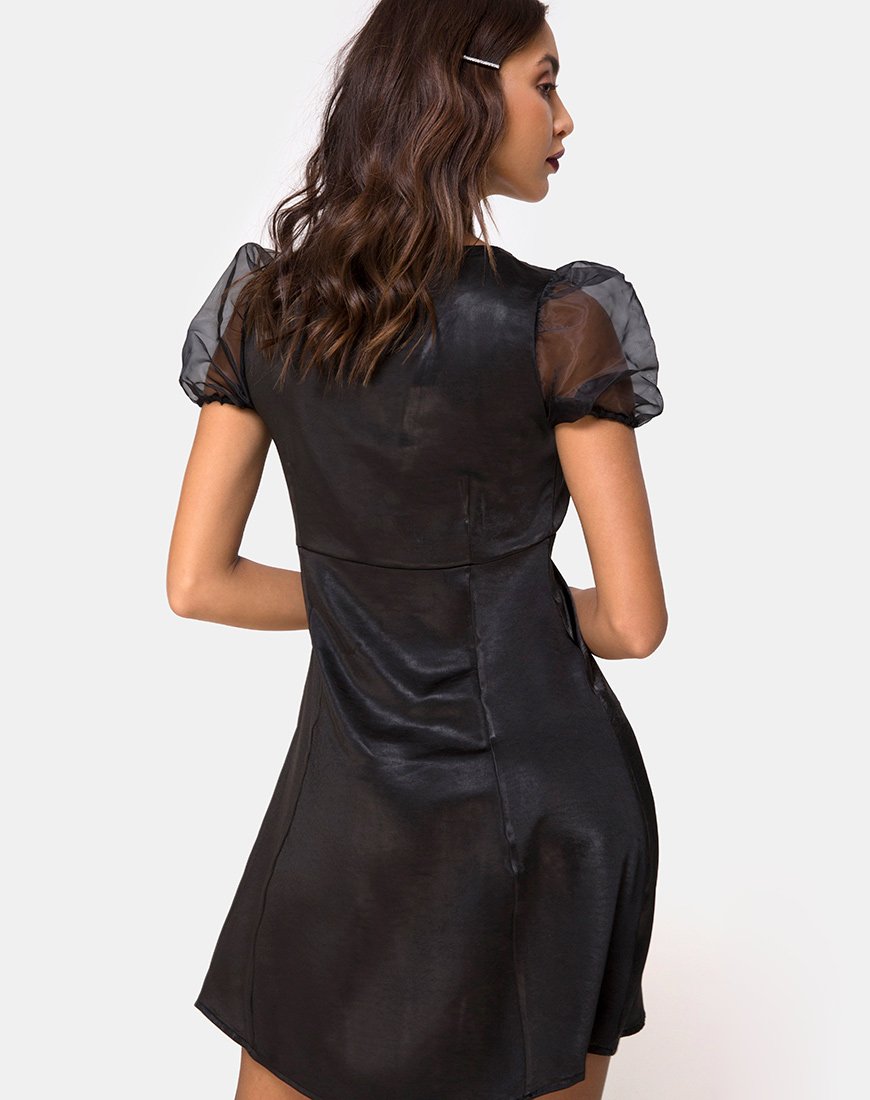 Imagen del vestido Guenelle de satén negro