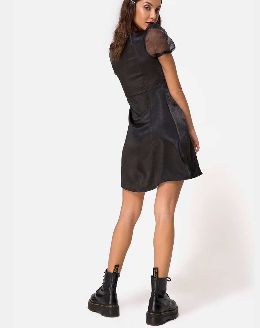Imagen del vestido Guenelle de satén negro