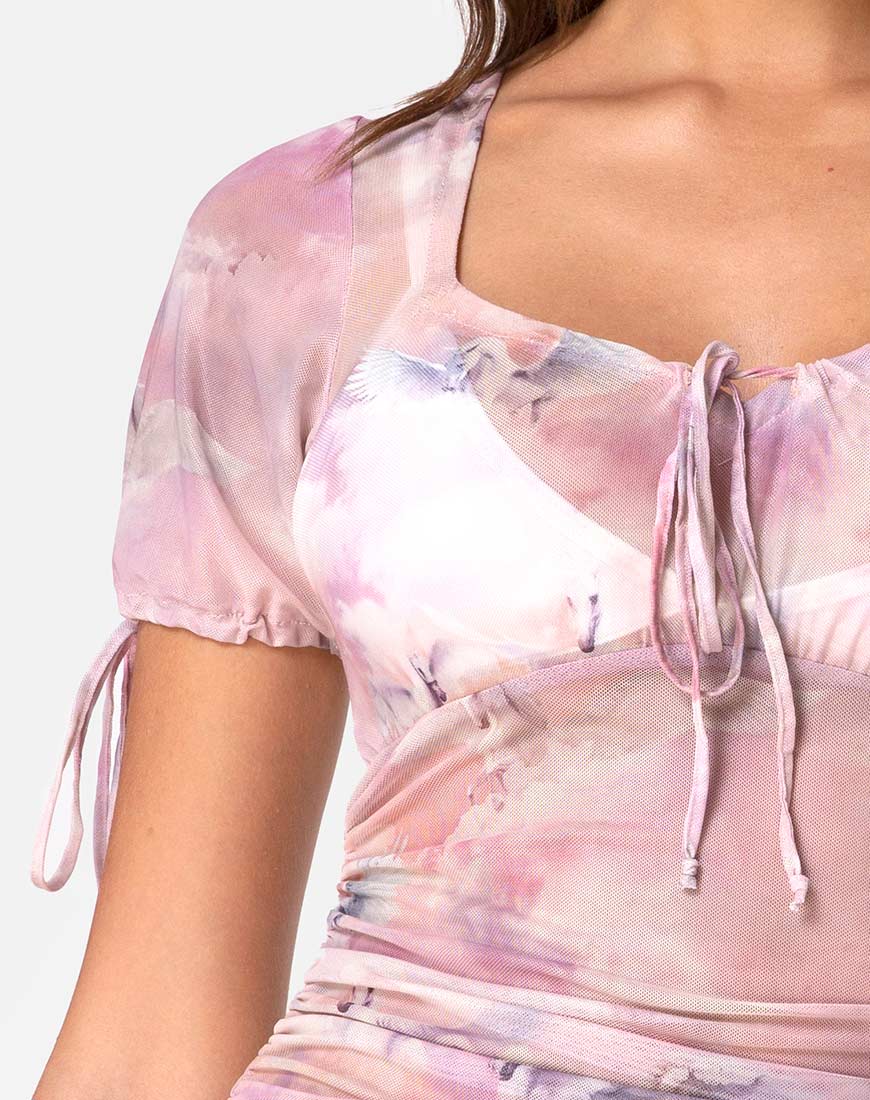 Imagen del vestido Guenetta de malla rosa Pegaso