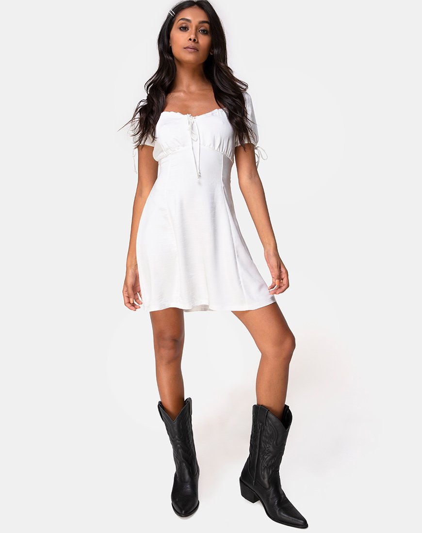 Imagen del vestido Guenette de satén marfil