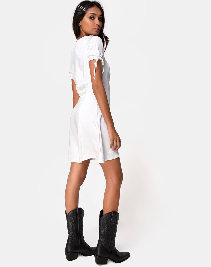 Imagen del vestido Guenette de satén marfil