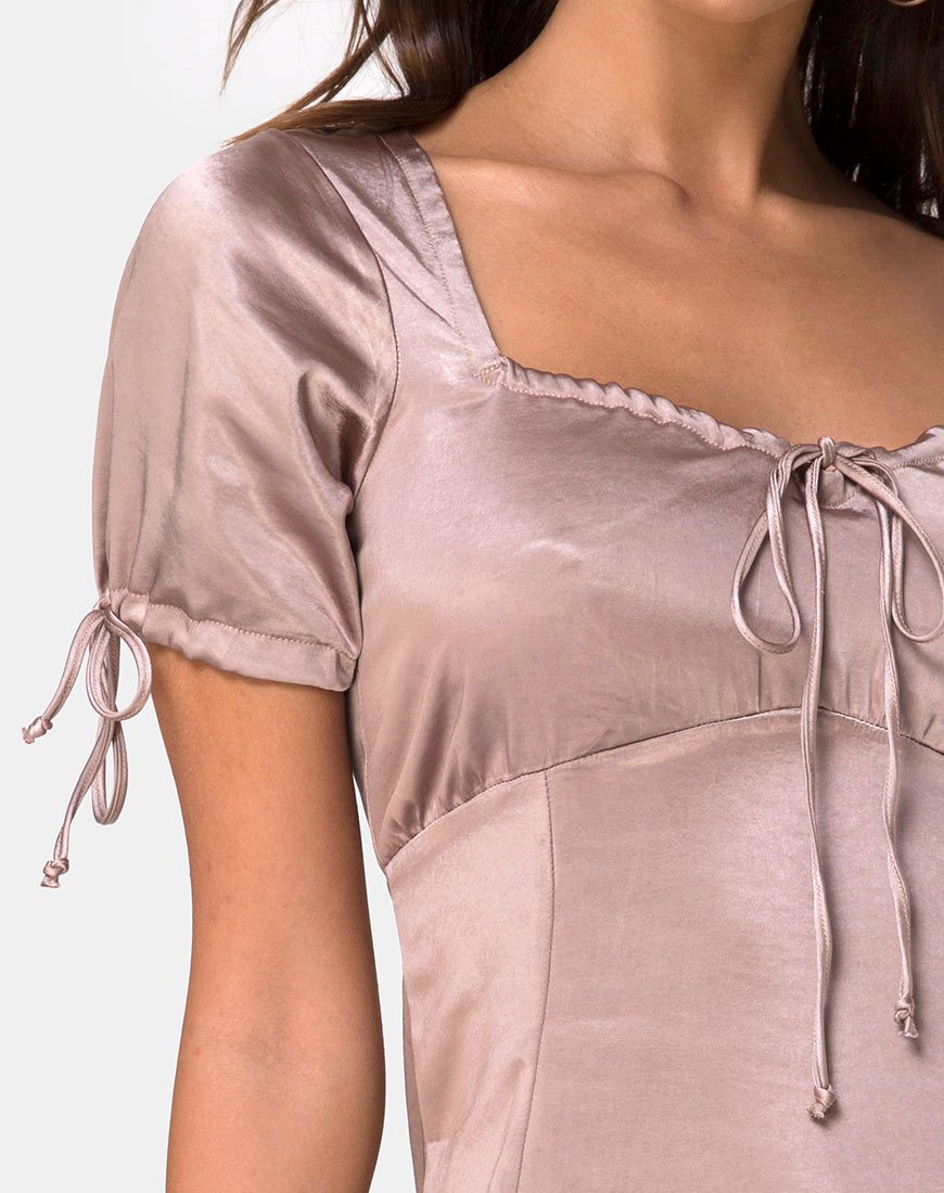 Imagen del vestido Guenette de satén visón