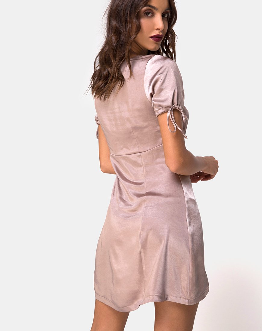 Vestido Guenette en visón satinado