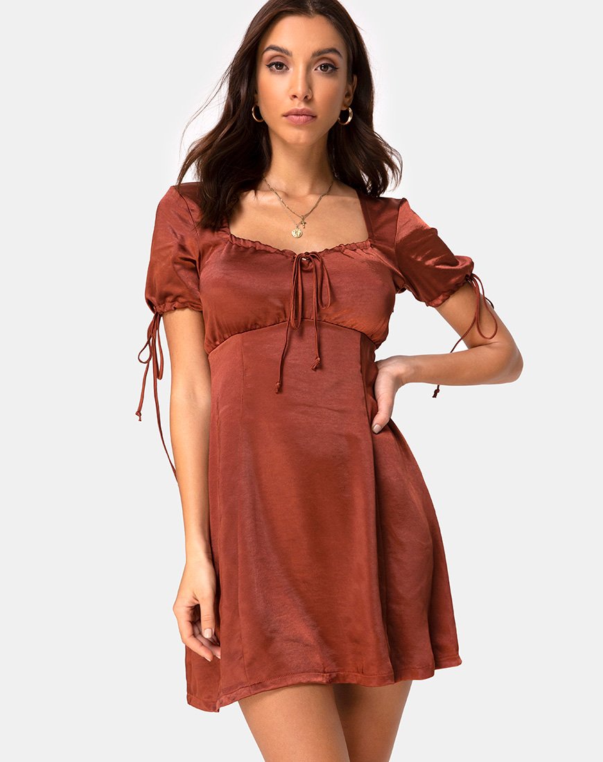 Vestido Guenette en óxido oscuro