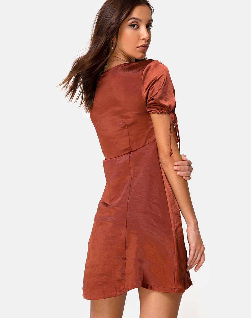 Vestido Guenette en óxido oscuro