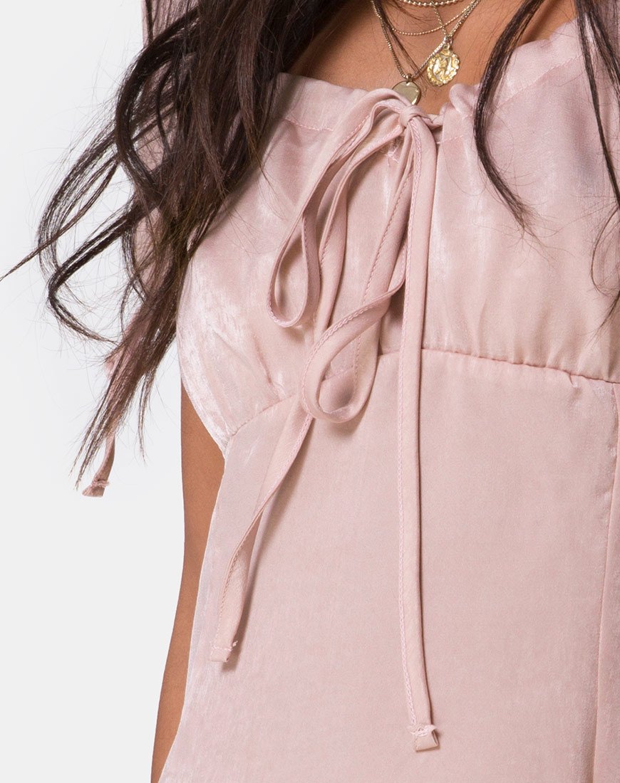 Imagen del vestido Guenette de satén Dusty Rose