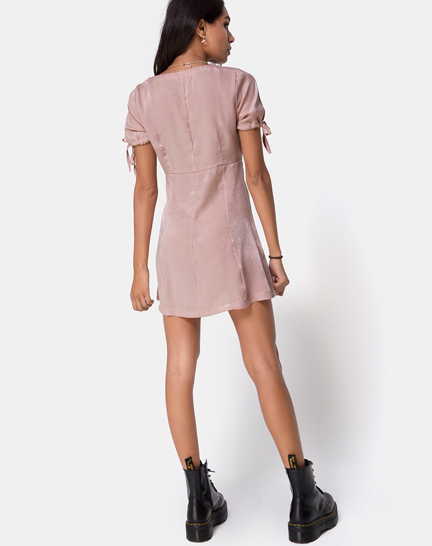 Imagen del vestido Guenette de satén Dusty Rose