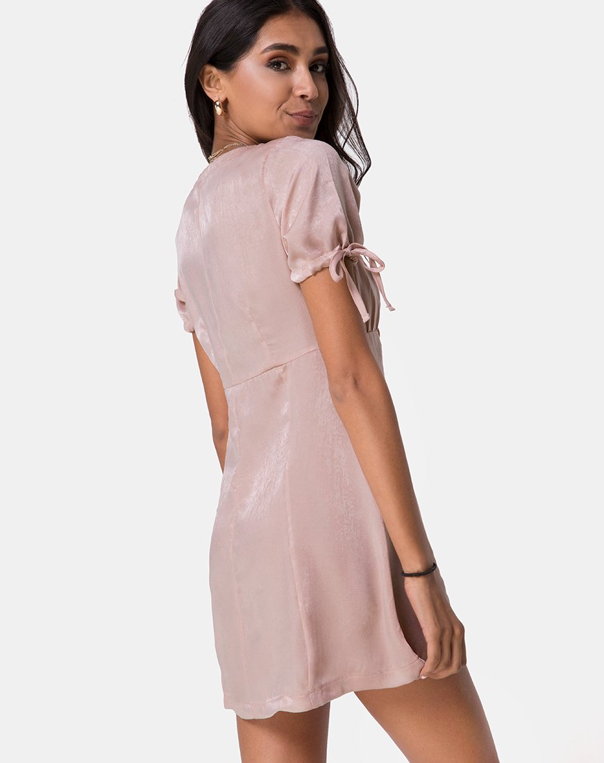 Imagen del vestido Guenette de satén Dusty Rose