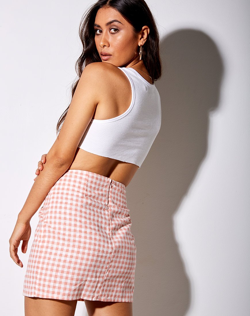 Minifalda Zila de cuadros rosas