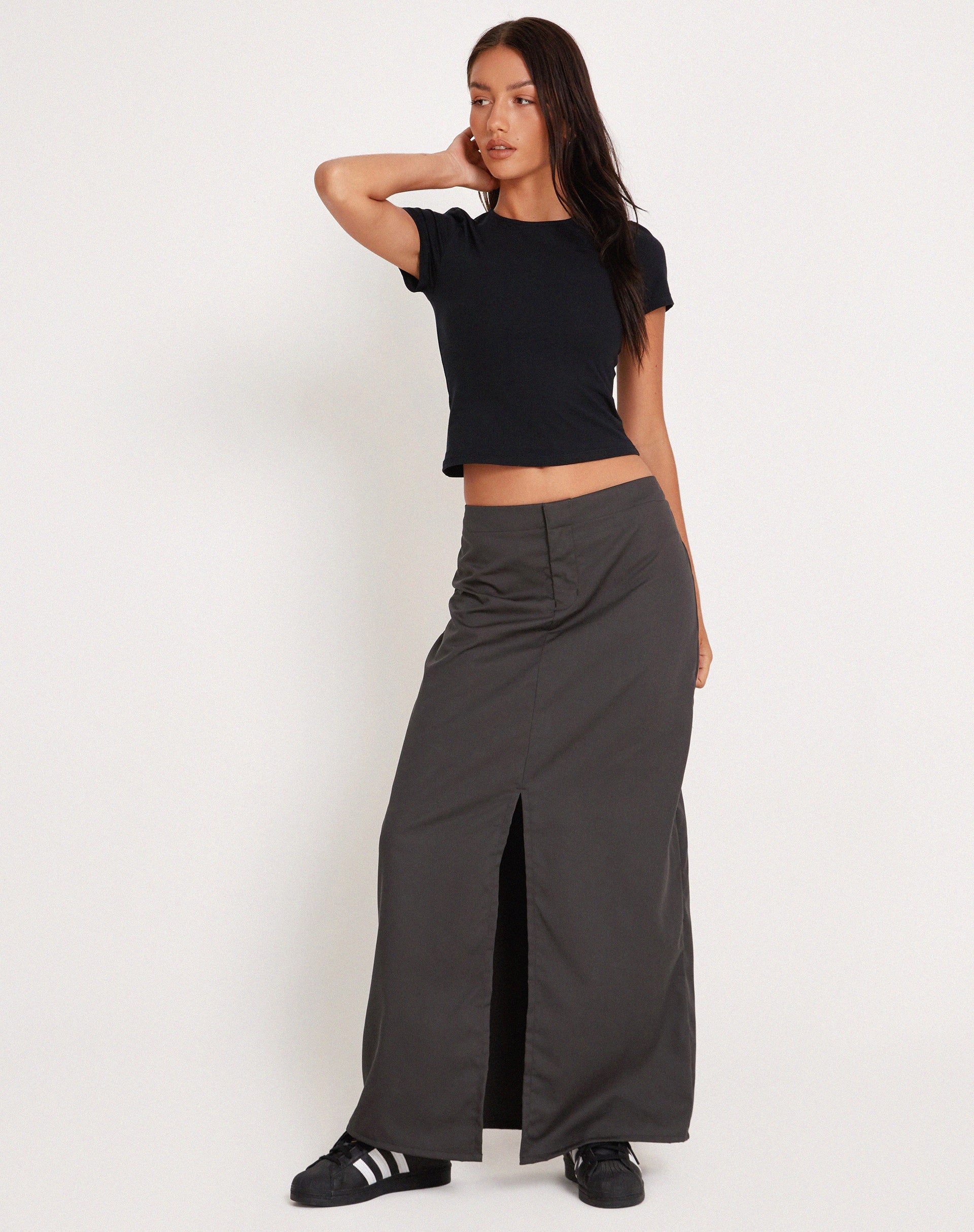 Imagen de Haisley Maxi Falda Cargo en Gris Oscuro