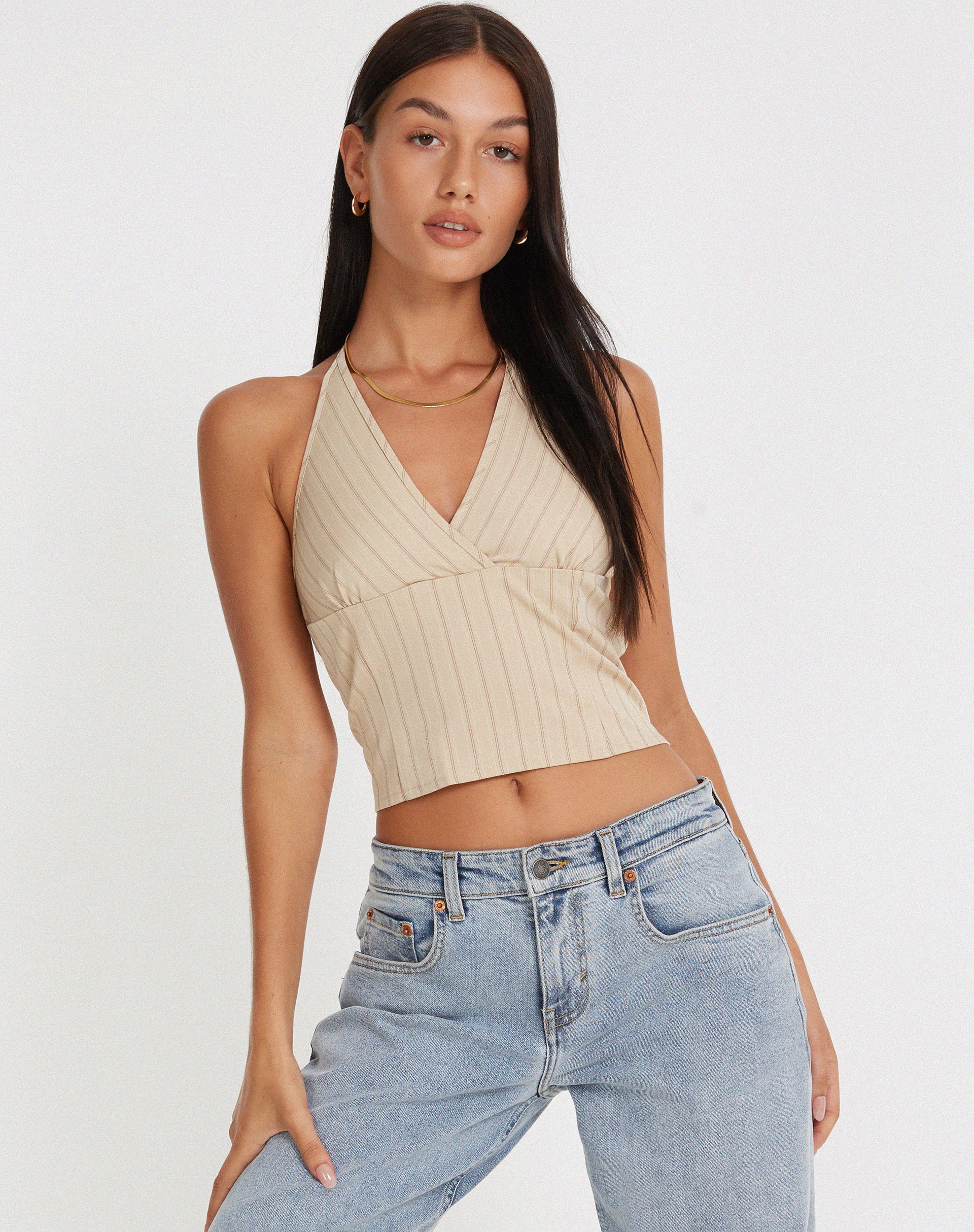 imagen de Hajra Vest Top in Cream Stripe