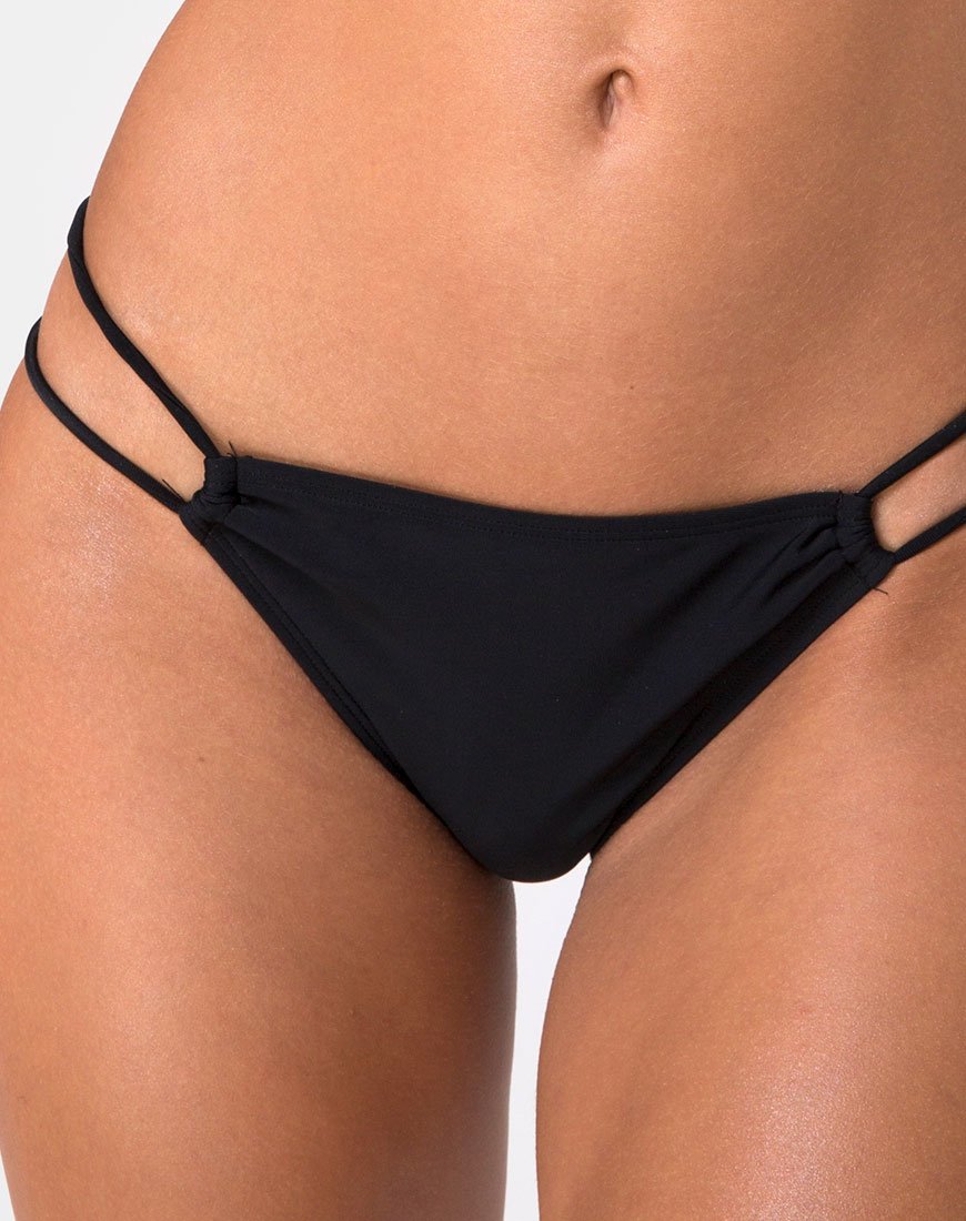 Imagen de la braguita de bikini Halow negra