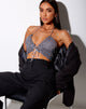 Imagen de Halpi Crop Top en Drape Sequin Plata
