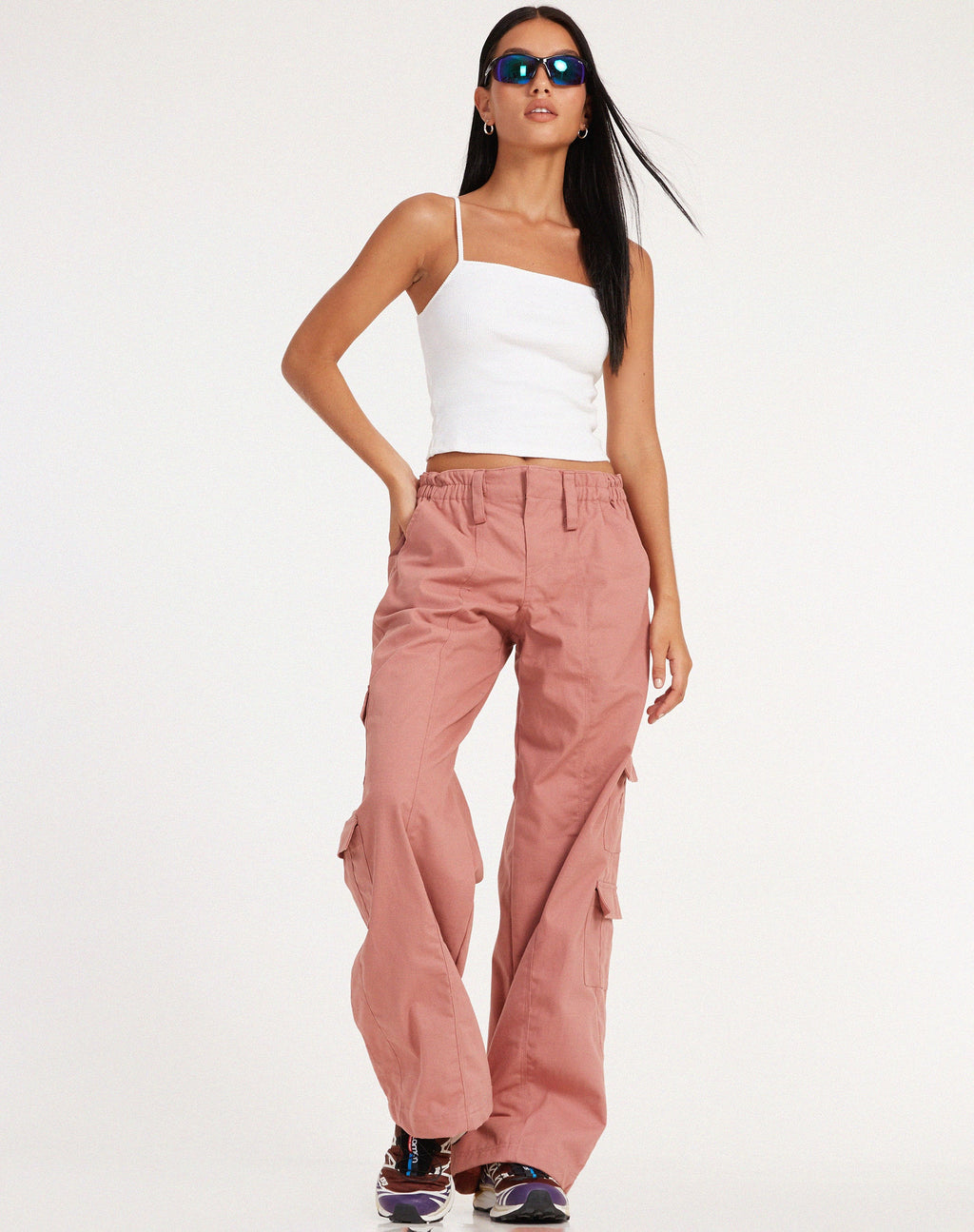 Pantalón cargo Hansa en rosa empolvado