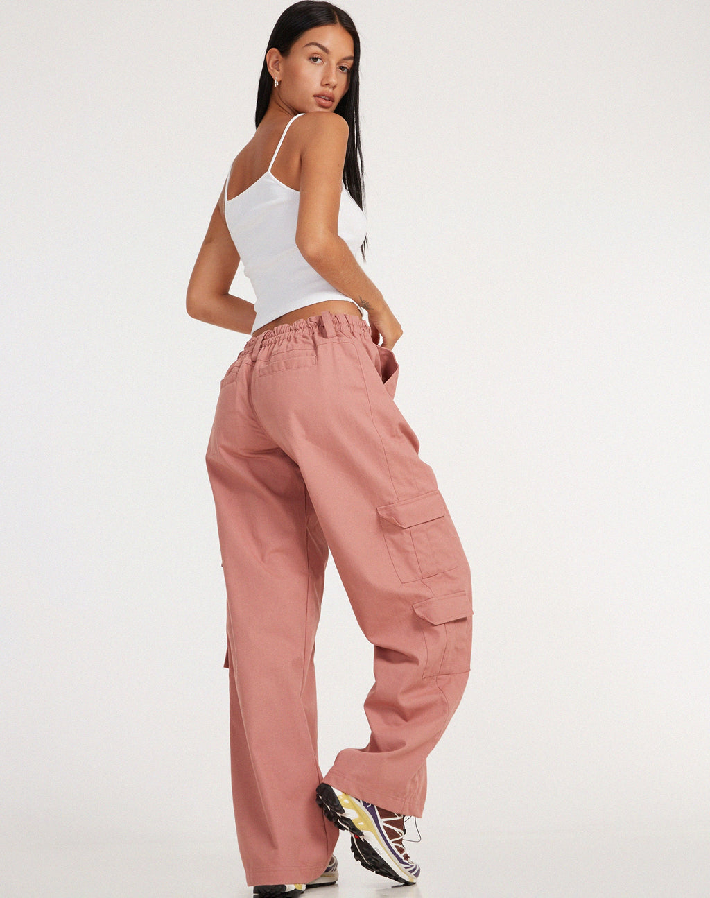 Pantalón cargo Hansa en rosa empolvado