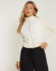 imagen de Hansol Zip Up Cardi in Ivory