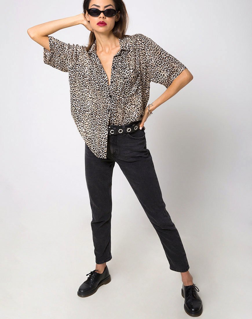 Imagen de Camisa Hawaiana en Rar Leopard Marrón