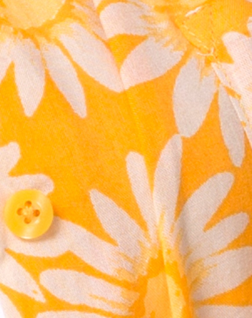 Imagen de la camisa hawaiana Sunkissed Yellow Floral