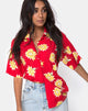 Imagen de Camisa hawaiana en días soleados Rojo