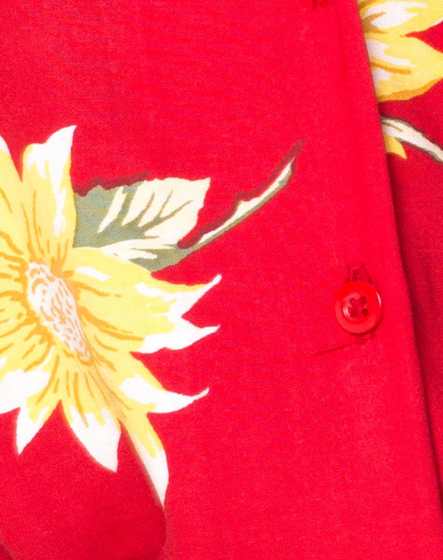 Imagen de Camisa hawaiana en días soleados Rojo