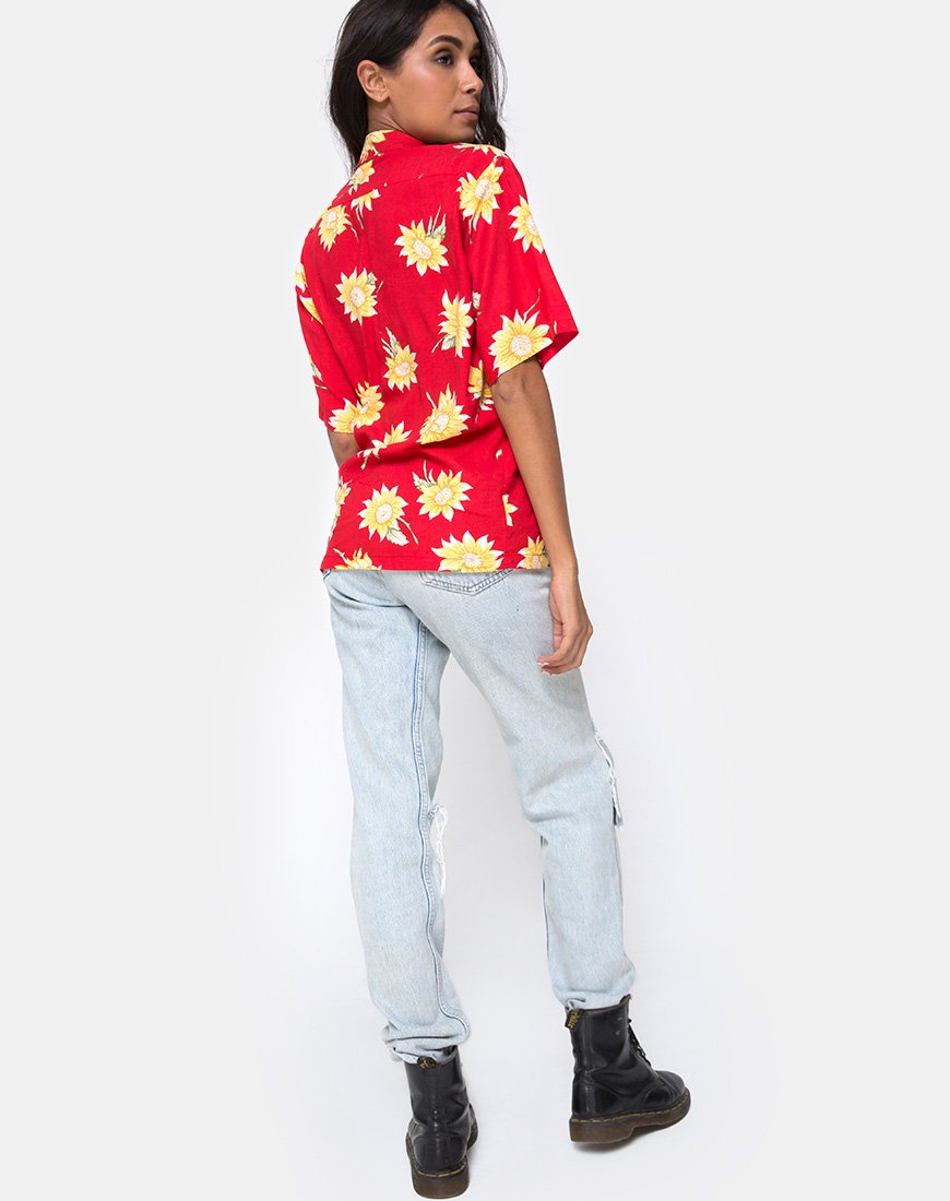 Imagen de Camisa hawaiana en días soleados Rojo