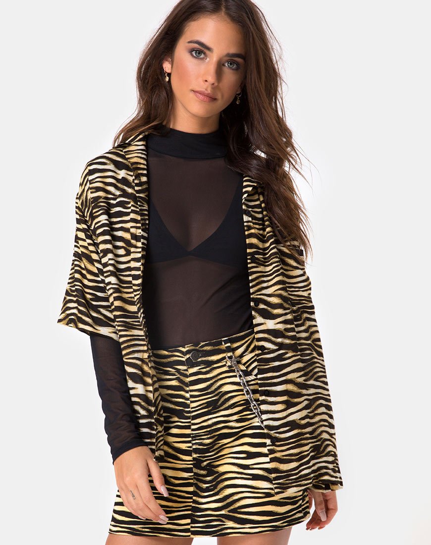 Camisa hawaiana en Zip's Zebra Marrón