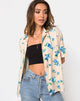 Imagen de la camisa hawaiana Rose Blossom Blue