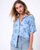 Imagen de la camisa hawaiana en rosa cielo