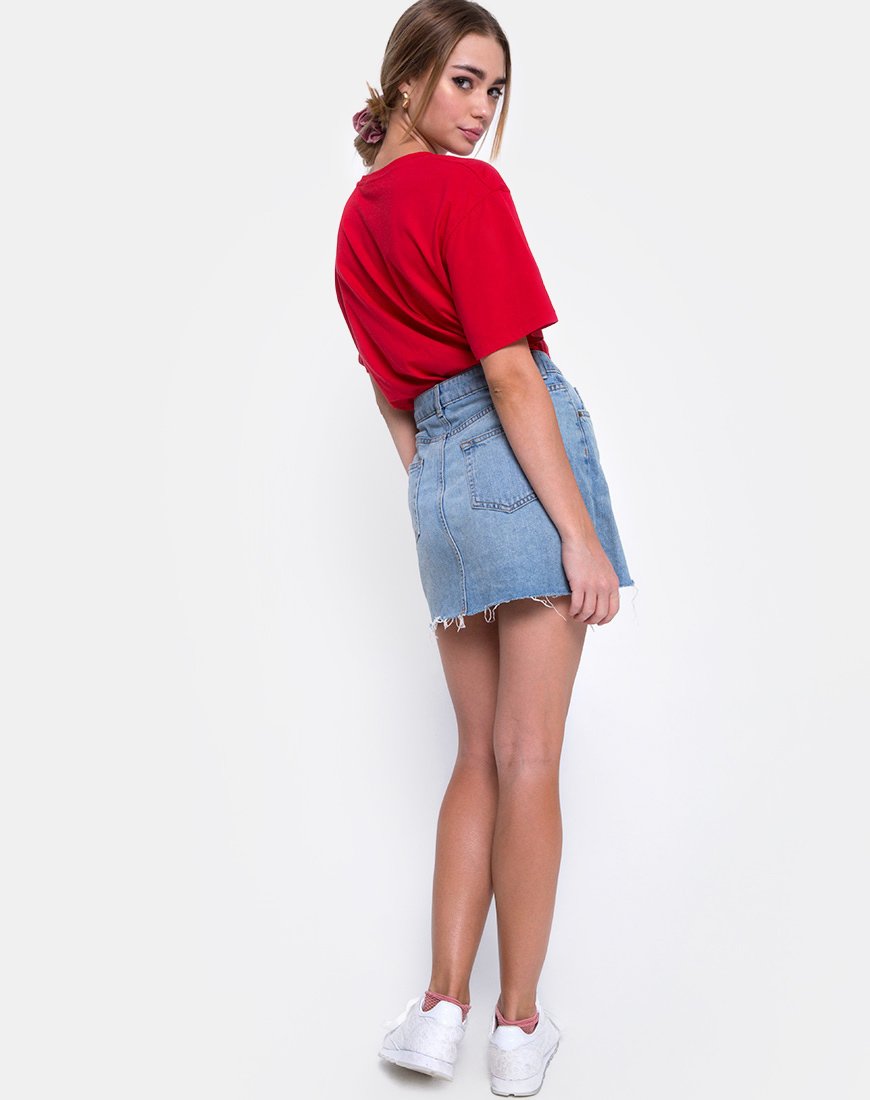 Imagen de Oversize Basic Tee in Heartbreaker Club Red