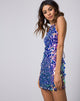 Imagen del vestido Hedi en disco lentejuelas fuego