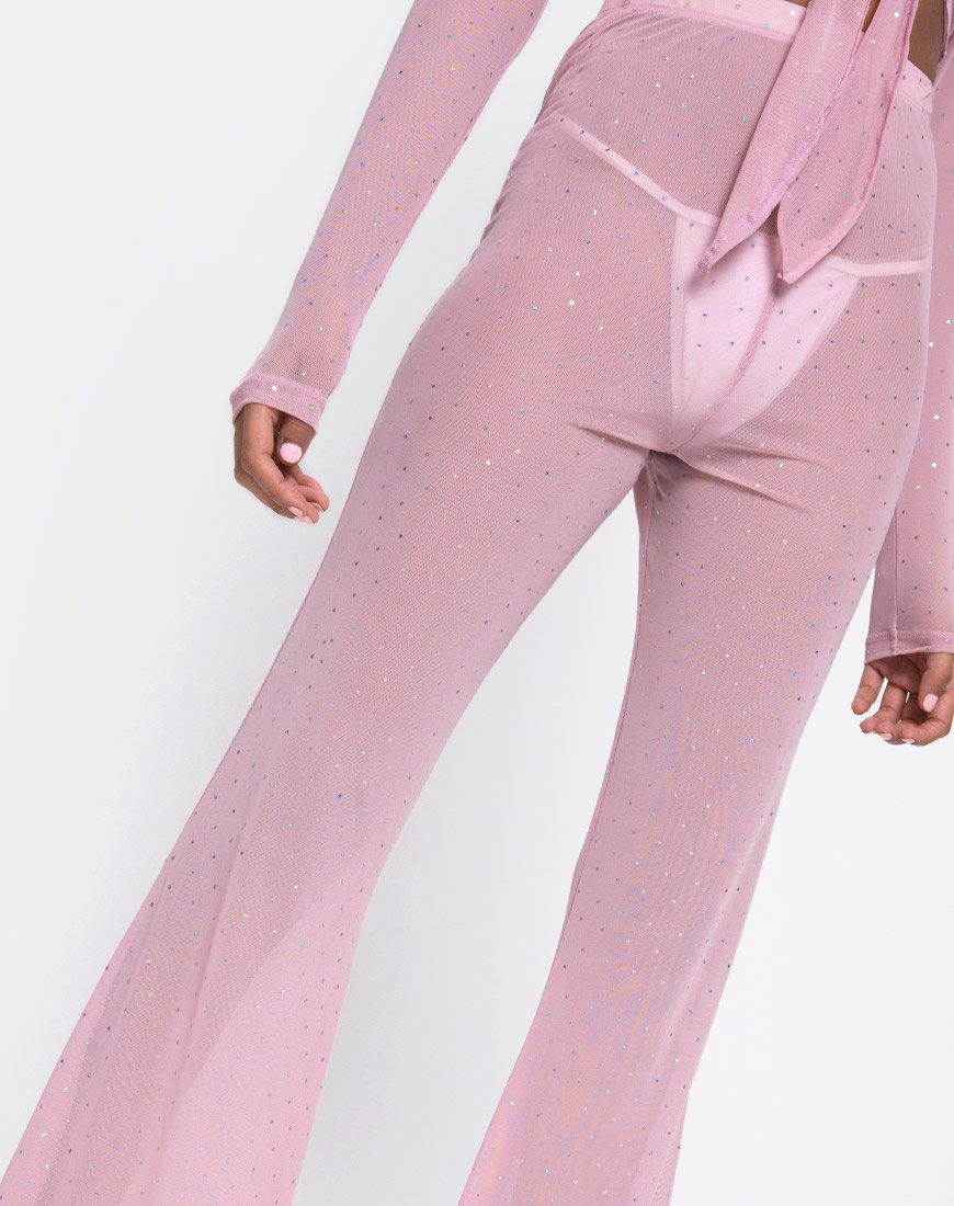 Imagen de Herlom Flare Trouser en Crystal Net Rose