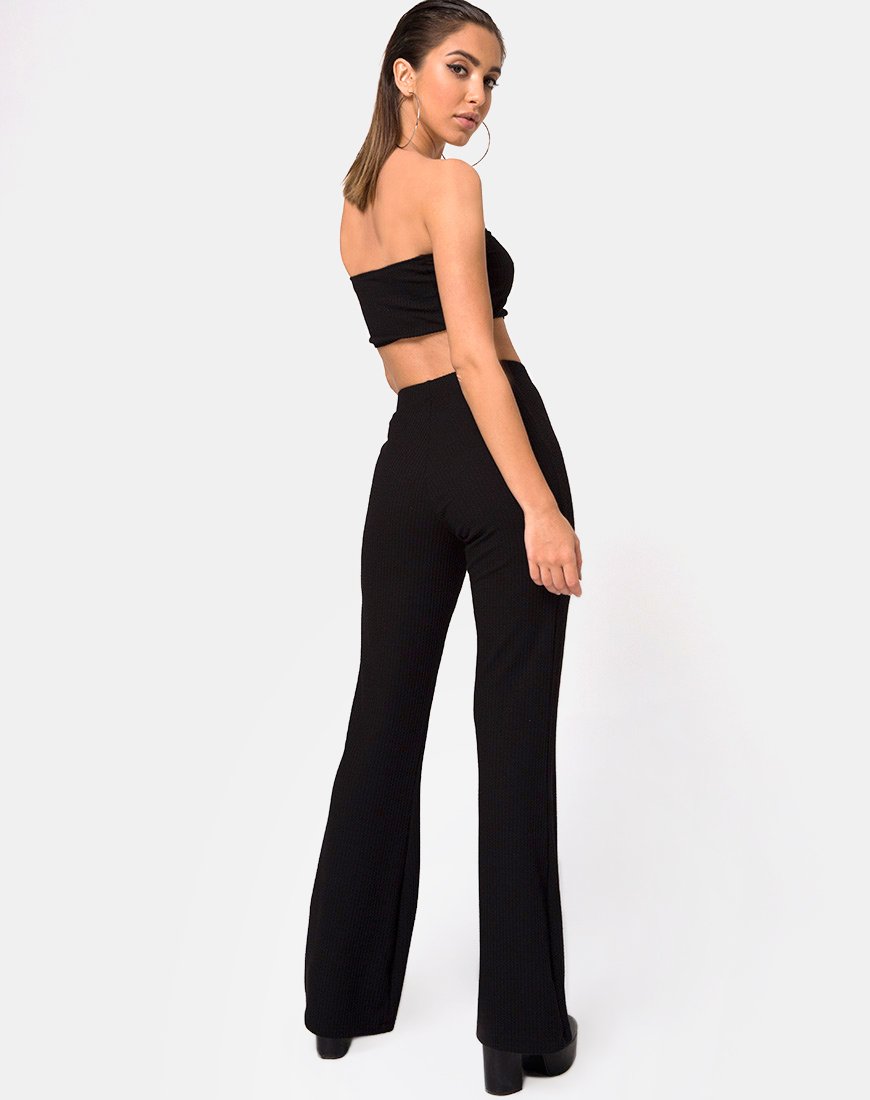 Imagen de los pantalones Herlom Flare en negro
