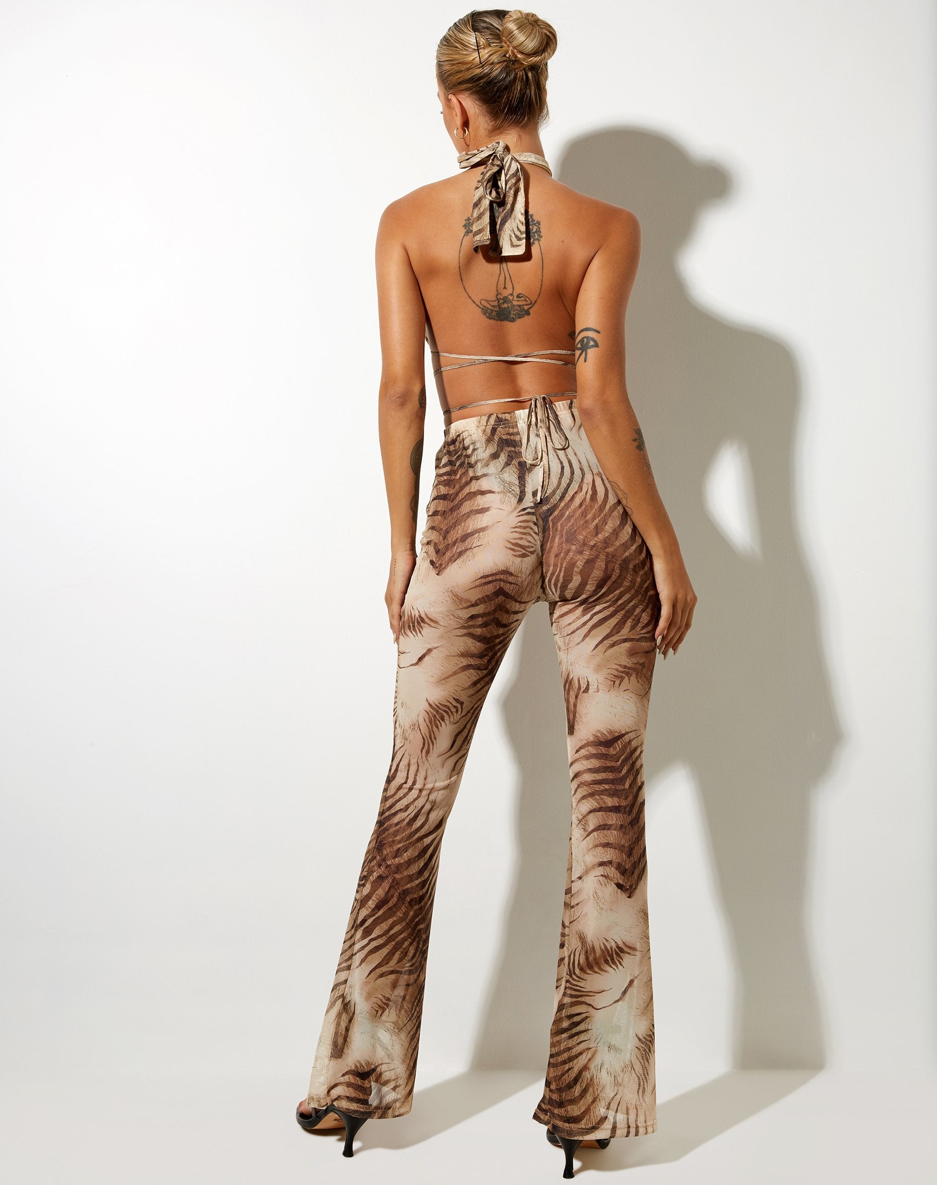 Imagen de Herlom Flare Trouser en marrón tigre