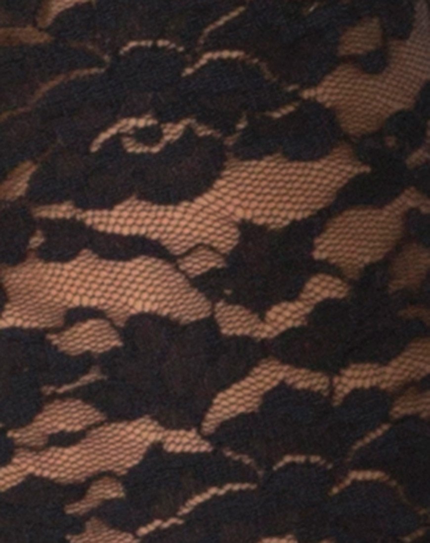 Imagen de Herlom Flare Trouser in Lace negro