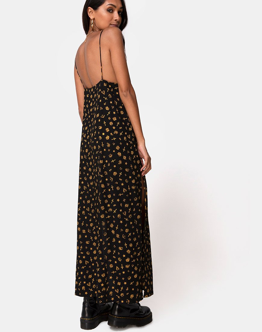 Imagen de Hermina Maxi Dress in Mini Astro Negro