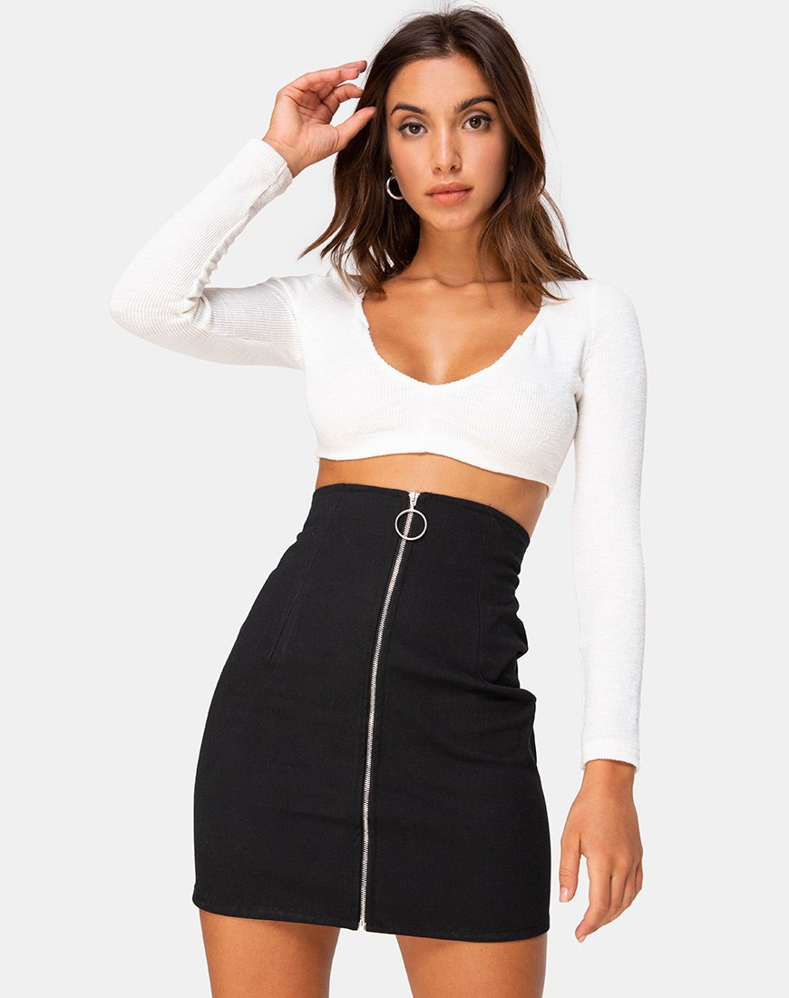Heva Falda Bodycon en Sarga Negra