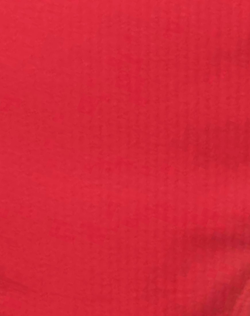 Imagen de Braguita de bikini de talle alto en rojo Baewatch texturizado