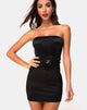 Imagen del vestido Himawa de satén negro