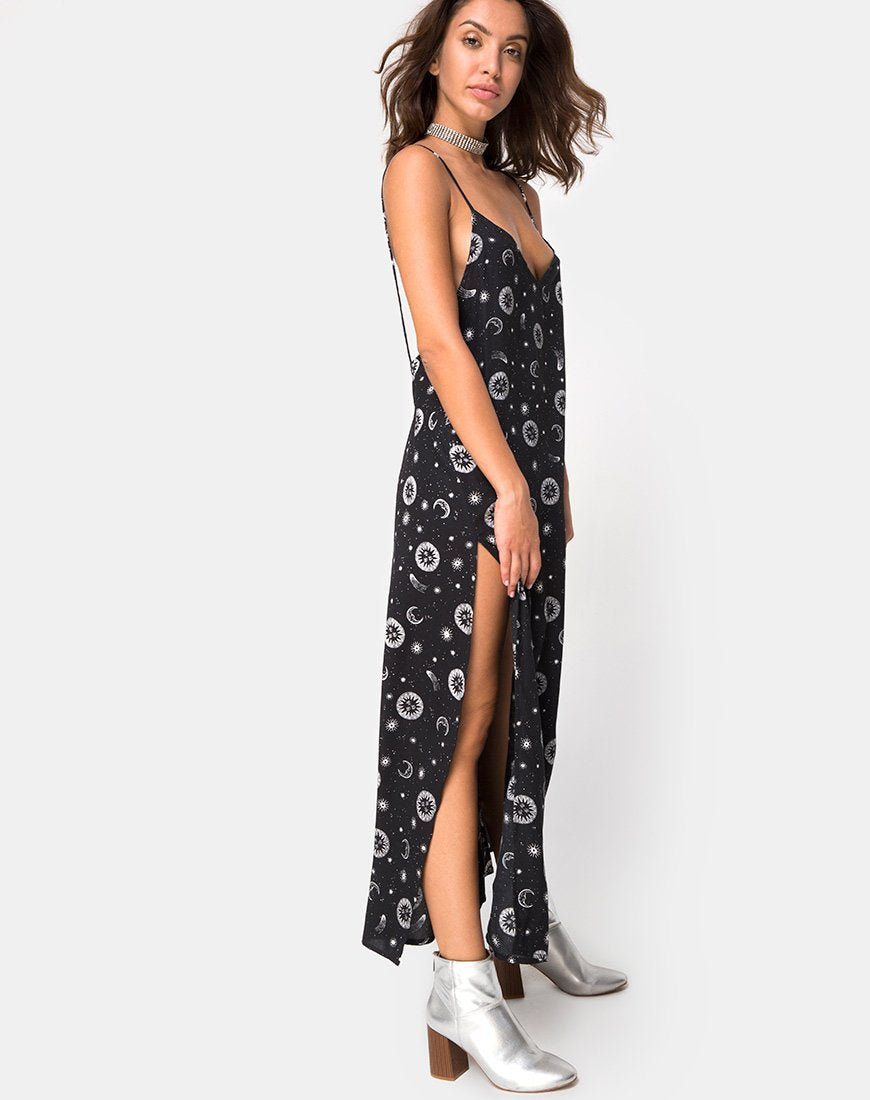 Imagen de Hime Maxi Vestido en Negro Celeste Pequeño X Princess Polly