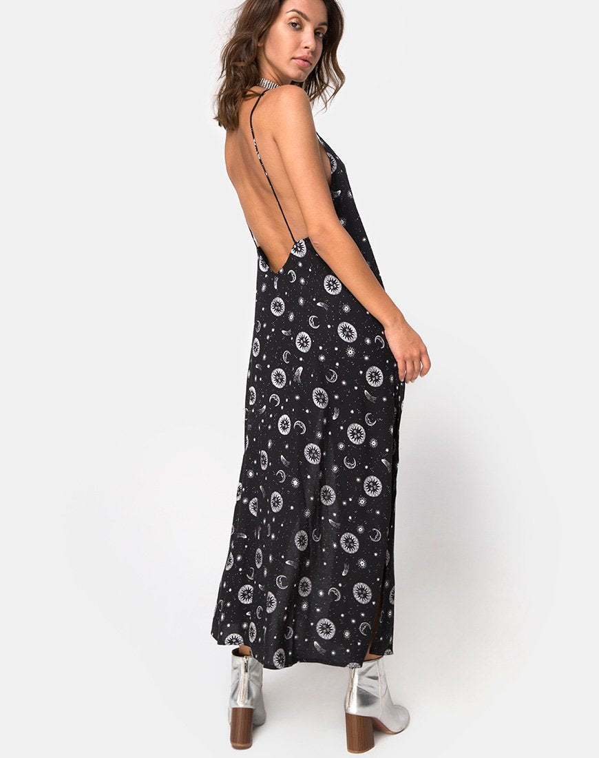 Imagen de Hime Maxi Vestido en Negro Celeste Pequeño X Princess Polly