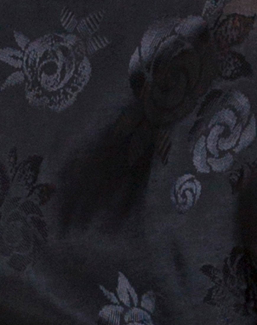 Imagen de Hime Maxi Dress in Satin Black Rose