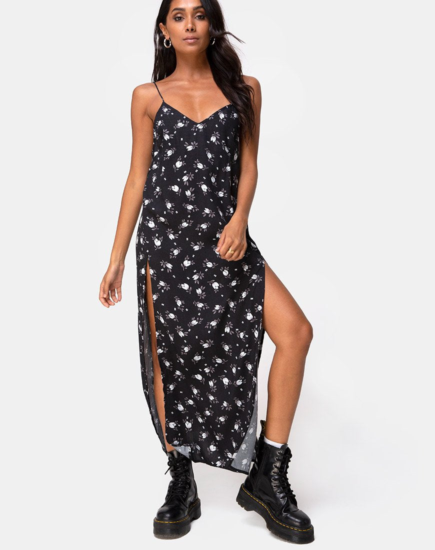 Maxivestido Hime en tulipán oscuro