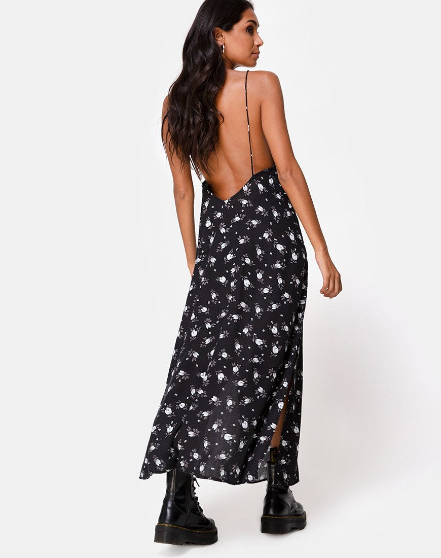 Maxivestido Hime en tulipán oscuro
