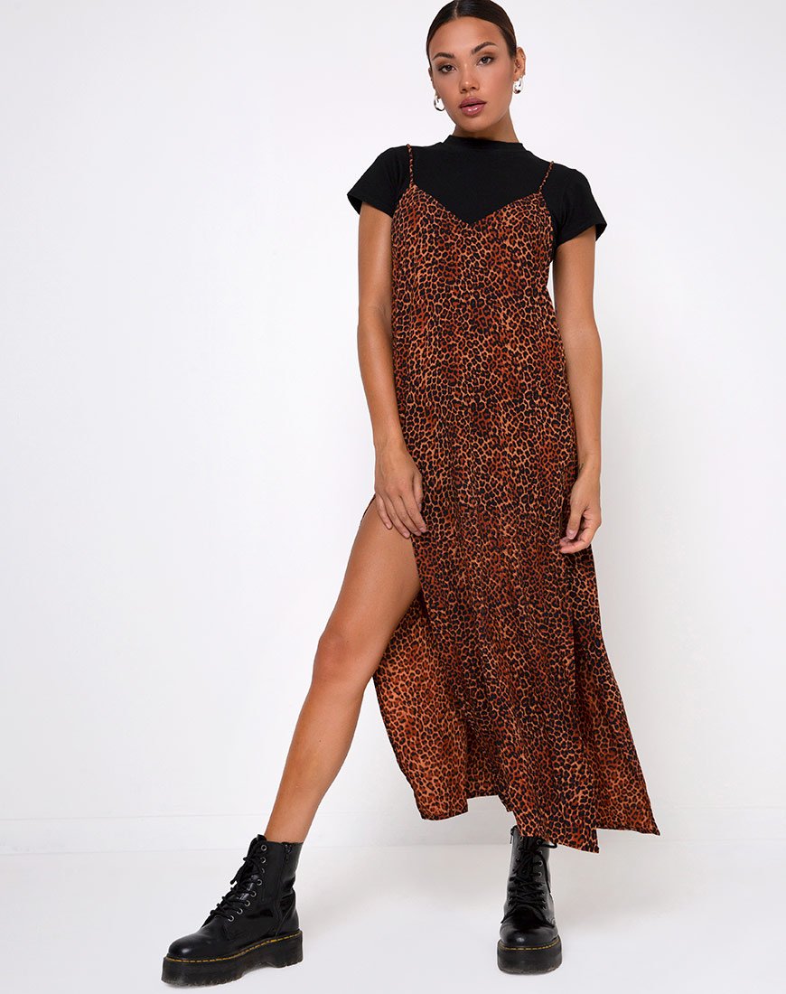 Imagen de Hime Maxi Dress in Ditsy Leopard Orange