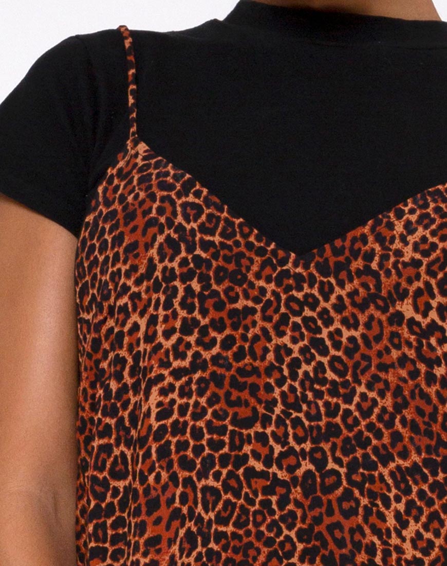 Imagen de Hime Maxi Dress in Ditsy Leopard Orange