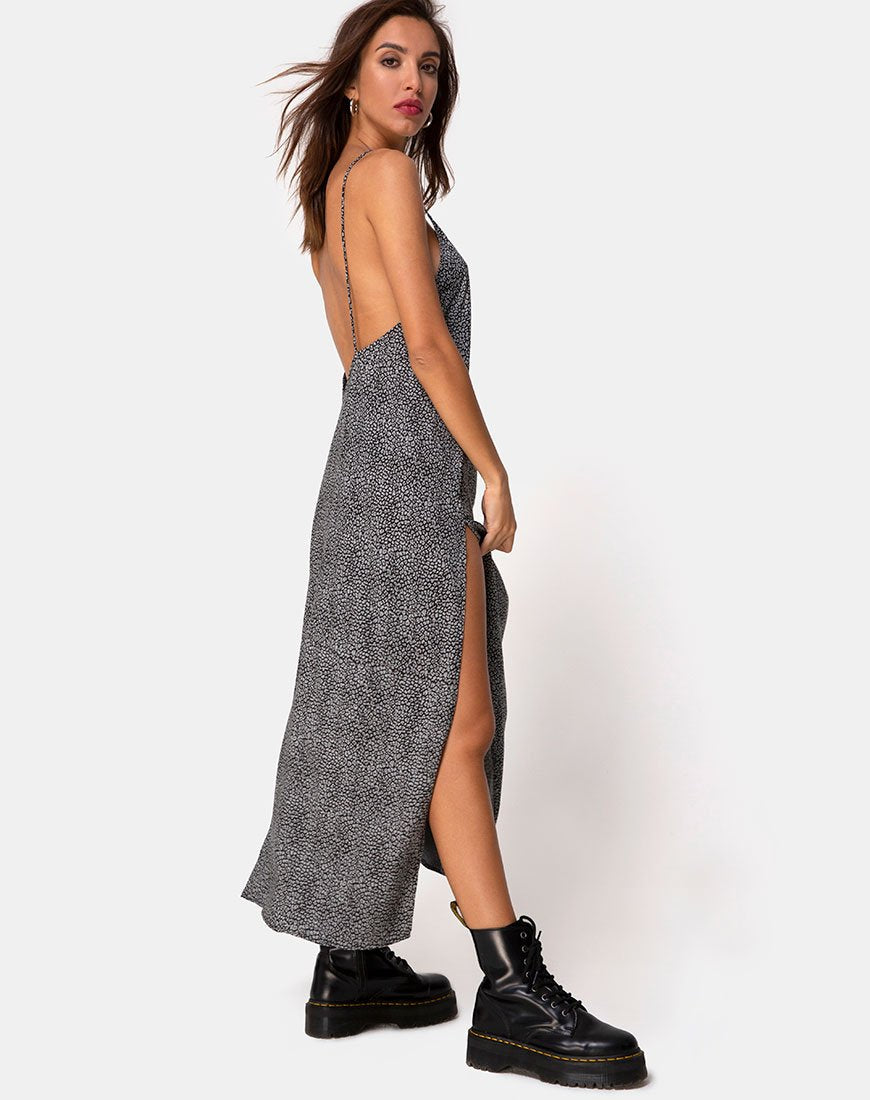 Imagen de Hime Maxi Dress in Ditsy Leopard Grey