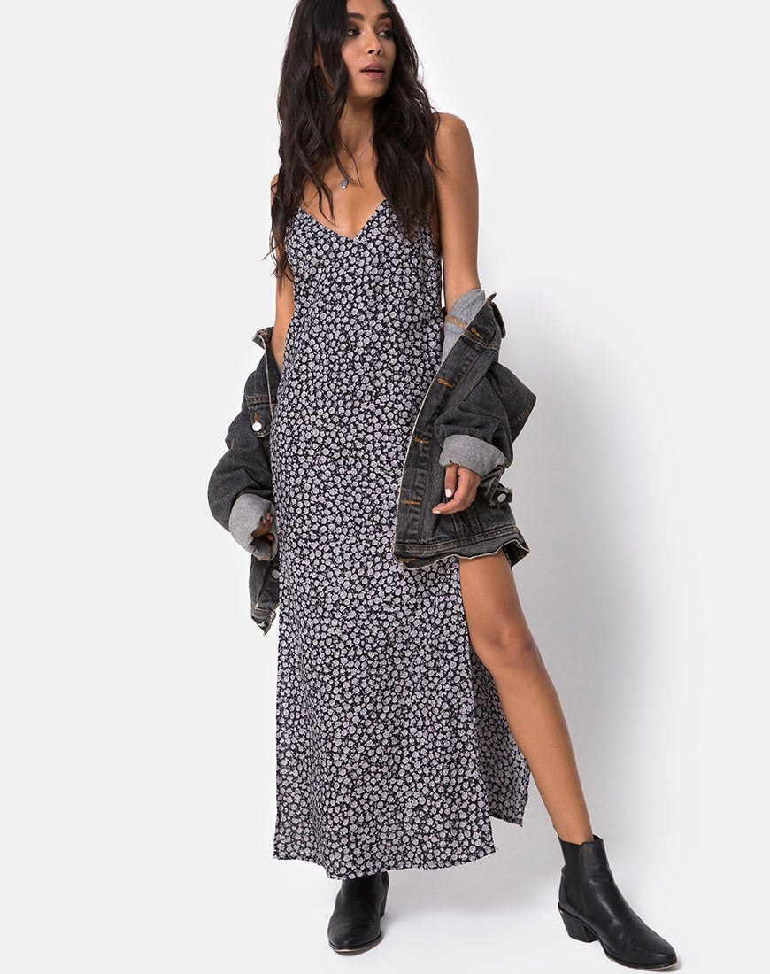 Imagen del vestido Hime en Ditsy Rose Negro
